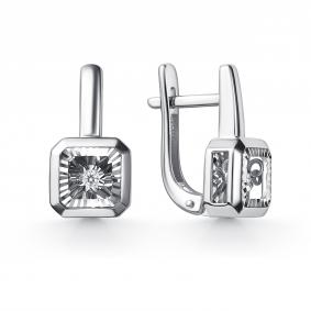 Серьги из белого золота GRIGORIEV Г02-12-51224-11-00 с бриллиантом Г02-12-51224-11-00 фото