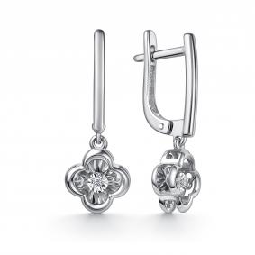 Серьги из белого золота GRIGORIEV Г02-12-51229-11-00-1 с бриллиантом Г02-12-51229-11-00-1 фото