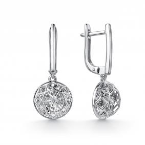 Серьги из белого золота GRIGORIEV Г02-12-51235-11-00-1 с бриллиантом Г02-12-51235-11-00-1 фото