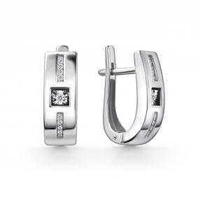 Серьги из белого золота GRIGORIEV Г02-12-51240-31-00 с бриллиантом Г02-12-51240-31-00 фото