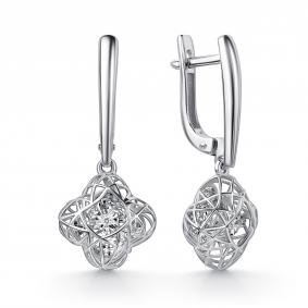 Серьги из белого золота GRIGORIEV Г02-12-51250-11-00-1 с бриллиантом Г02-12-51250-11-00-1 фото