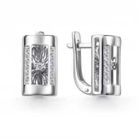 Серьги из белого золота GRIGORIEV Г02-12-51253-31-00 с бриллиантом Г02-12-51253-31-00 фото