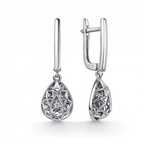 Серьги из белого золота GRIGORIEV Г02-12-51255-11-00-1 с бриллиантом Г02-12-51255-11-00-1 фото