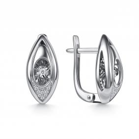 Серьги из белого золота GRIGORIEV Г02-12-51285-31-00 с бриллиантом Г02-12-51285-31-00 фото
