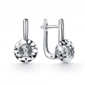 Серьги из белого золота GRIGORIEV Г02-12-51289-11-00-2 с бриллиантом Г02-12-51289-11-00-2 фото