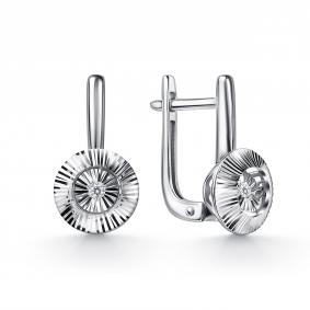 Серьги из белого золота GRIGORIEV с танцующим бриллиантом Г02-12-51289-11-00 Г02-12-51289-11-00 фото