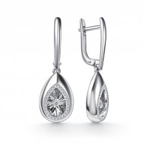 Серьги из белого золота GRIGORIEV Г02-12-51308-31-00-1 с бриллиантом Г02-12-51308-31-00-1 фото