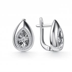 Серьги из белого золота GRIGORIEV Г02-12-51308-31-00 с бриллиантом Г02-12-51308-31-00 фото