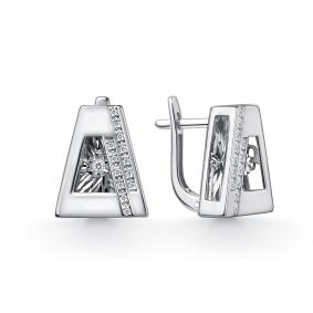 Серьги из белого золота GRIGORIEV Г02-12-51323-31-00 с бриллиантом Г02-12-51323-31-00 фото
