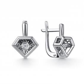 Серьги из белого золота GRIGORIEV Г02-12-51350-11-00 с бриллиантом Г02-12-51350-11-00 фото