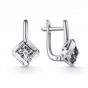 Серьги из белого золота GRIGORIEV Г02-12-51430-11-00 с бриллиантом Г02-12-51430-11-00 фото