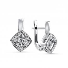 Серьги из белого золота GRIGORIEV Г02-12-5499-31-00 с бриллиантом Г02-12-5499-31-00 фото