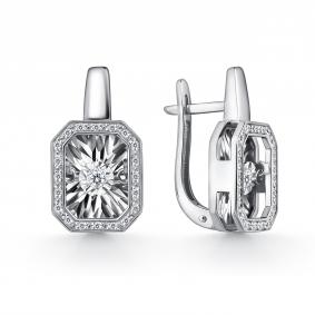 Серьги из белого золота GRIGORIEV Г02-12-5629-31-00 с бриллиантом Г02-12-5629-31-00 фото