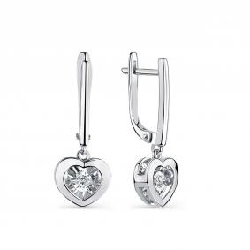 Серьги из белого золота GRIGORIEV Г02-12-5748-11-00 с бриллиантом Г02-12-5748-11-00 фото