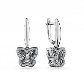 Серьги из белого золота GRIGORIEV Г02-12-5858-31-00 с бриллиантом Г02-12-5858-31-00 фото