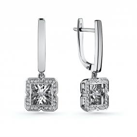 Серьги из белого золота GRIGORIEV Г02-12-5889-31-00-1 с бриллиантом Г02-12-5889-31-00-1 фото