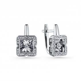 Серьги из белого золота GRIGORIEV Г02-12-5889-31-00 с бриллиантом Г02-12-5889-31-00 фото