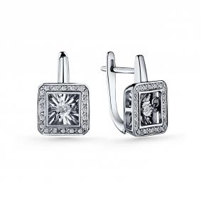Серьги из белого золота GRIGORIEV Г02-12-5890-31-00 с бриллиантом Г02-12-5890-31-00 фото