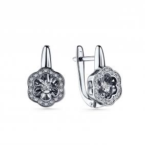 Серьги из белого золота GRIGORIEV Г02-12-5892-31-00 с бриллиантом Г02-12-5892-31-00 фото