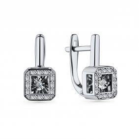 Серьги из белого золота GRIGORIEV Г02-12-5903-31-00 с бриллиантом Г02-12-5903-31-00 фото