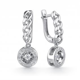 Серьги из белого золота GRIGORIEV Г02-12-5912-31-00-1 с бриллиантом Г02-12-5912-31-00-1 фото