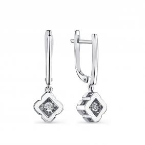 Серьги из белого золота GRIGORIEV Г02-12-5915-11-00-1 с бриллиантом Г02-12-5915-11-00-1 фото