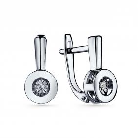 Серьги из белого золота GRIGORIEV Г02-12-5916-11-00 с бриллиантом Г02-12-5916-11-00 фото