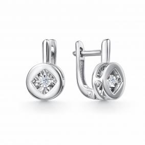 Серьги из белого золота GRIGORIEV Г02-12-5987-11-00 с бриллиантом Г02-12-5987-11-00 фото
