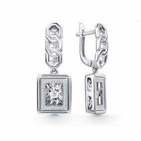 Серьги из белого золота GRIGORIEV Г02-12-5996-31-00-1 с бриллиантом Г02-12-5996-31-00-1 фото