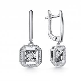 Серьги из белого золота GRIGORIEV с танцующим бриллиантом Г02-12-71282-31-00-1 Г02-12-71282-31-00-1 фото