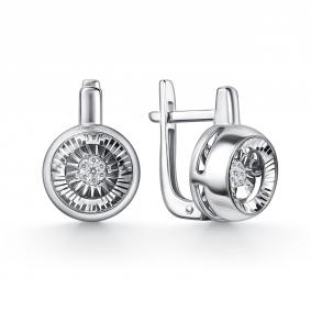 Серьги из белого золота GRIGORIEV Г02-12-71283-31-00 с бриллиантом Г02-12-71283-31-00 фото