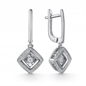 Серьги из белого золота GRIGORIEV с танцующим бриллиантом Г02-12-71375-31-00-1 Г02-12-71375-31-00-1 фото