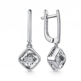 Серьги из белого золота GRIGORIEV Г02-12-71396-31-00-1 с бриллиантом Г02-12-71396-31-00-1 фото