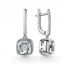 Серьги из белого золота GRIGORIEV с танцующим бриллиантом Г02-12-71397-31-00-1 Г02-12-71397-31-00-1 фото