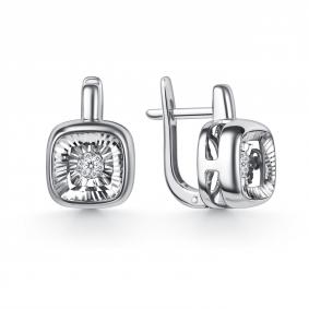 Серьги из белого золота GRIGORIEV с танцующим бриллиантом Г02-12-71397-31-00 Г02-12-71397-31-00 фото