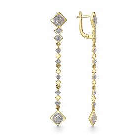 Серьги из лимонного золота GRIGORIEV Г02-13-01117-41-00-1 с фианитом Г02-13-01117-41-00-1 фото