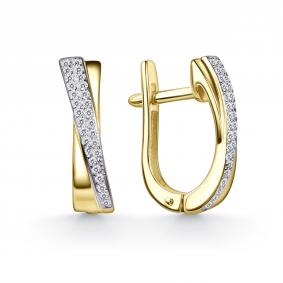Серьги из лимонного золота GRIGORIEV Г02-13-01304-21-00 с бриллиантом Г02-13-01304-21-00 фото