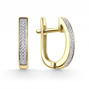 Серьги из лимонного золота GRIGORIEV Г02-13-01306-21-00 с бриллиантом Г02-13-01306-21-00 фото