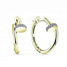 Серьги из лимонного золота GRIGORIEV Г02-13-0592-11-00 с бриллиантом Г02-13-0592-11-00 фото