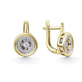 Серьги из лимонного золота GRIGORIEV Г02-13-51064-31-00 с бриллиантом Г02-13-51064-31-00 фото