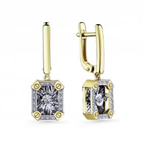 Серьги из лимонного золота GRIGORIEV с танцующим бриллиантом Г02-13-51083-31-00-1 Г02-13-51083-31-00-1 фото