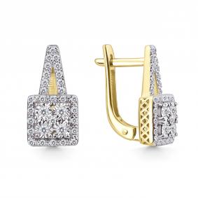 Серьги из лимонного золота GRIGORIEV Г02-13-51108-31-00 с бриллиантом Г02-13-51108-31-00 фото