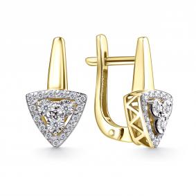 Серьги из лимонного золота GRIGORIEV Г02-13-51111-31-00 с бриллиантом Г02-13-51111-31-00 фото