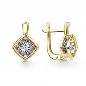 Серьги из лимонного золота GRIGORIEV с танцующим бриллиантом Г02-13-51200-11-00 Г02-13-51200-11-00 фото