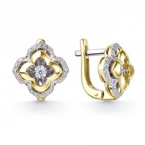 Серьги из лимонного золота GRIGORIEV Г02-13-51205-31-00 с бриллиантом Г02-13-51205-31-00 фото