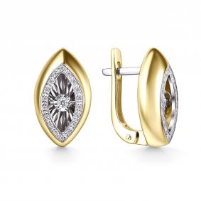 Серьги из лимонного золота GRIGORIEV с танцующим бриллиантом Г02-13-51370-31-00 Г02-13-51370-31-00 фото