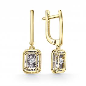 Серьги из лимонного золота GRIGORIEV с танцующим бриллиантом Г02-13-51379-11-00-1 Г02-13-51379-11-00-1 фото