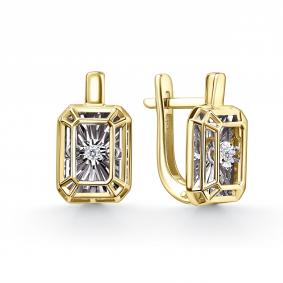 Серьги из лимонного золота GRIGORIEV с танцующим бриллиантом Г02-13-51379-11-00 Г02-13-51379-11-00 фото