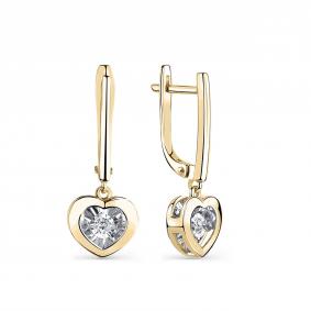 Серьги из лимонного золота GRIGORIEV Г02-13-5748-11-00 с бриллиантом Г02-13-5748-11-00 фото