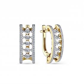 Серьги из лимонного золота GRIGORIEV Г02-13-5872-31-00 с бриллиантом Г02-13-5872-31-00 фото